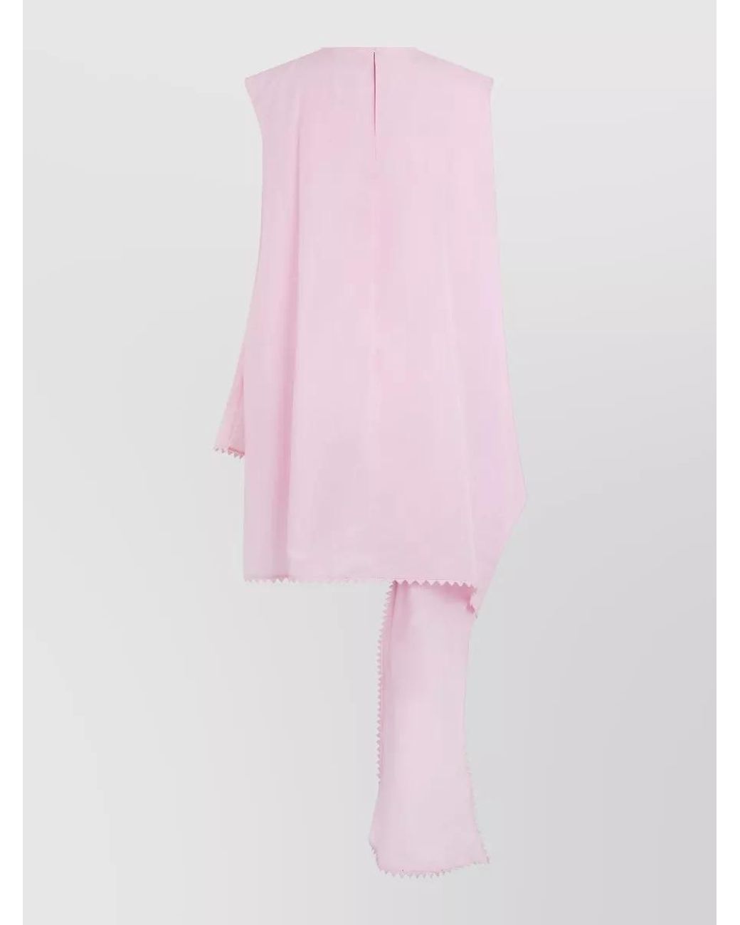 Jacquemus Pink Asymmetric Cotton Midi Dress