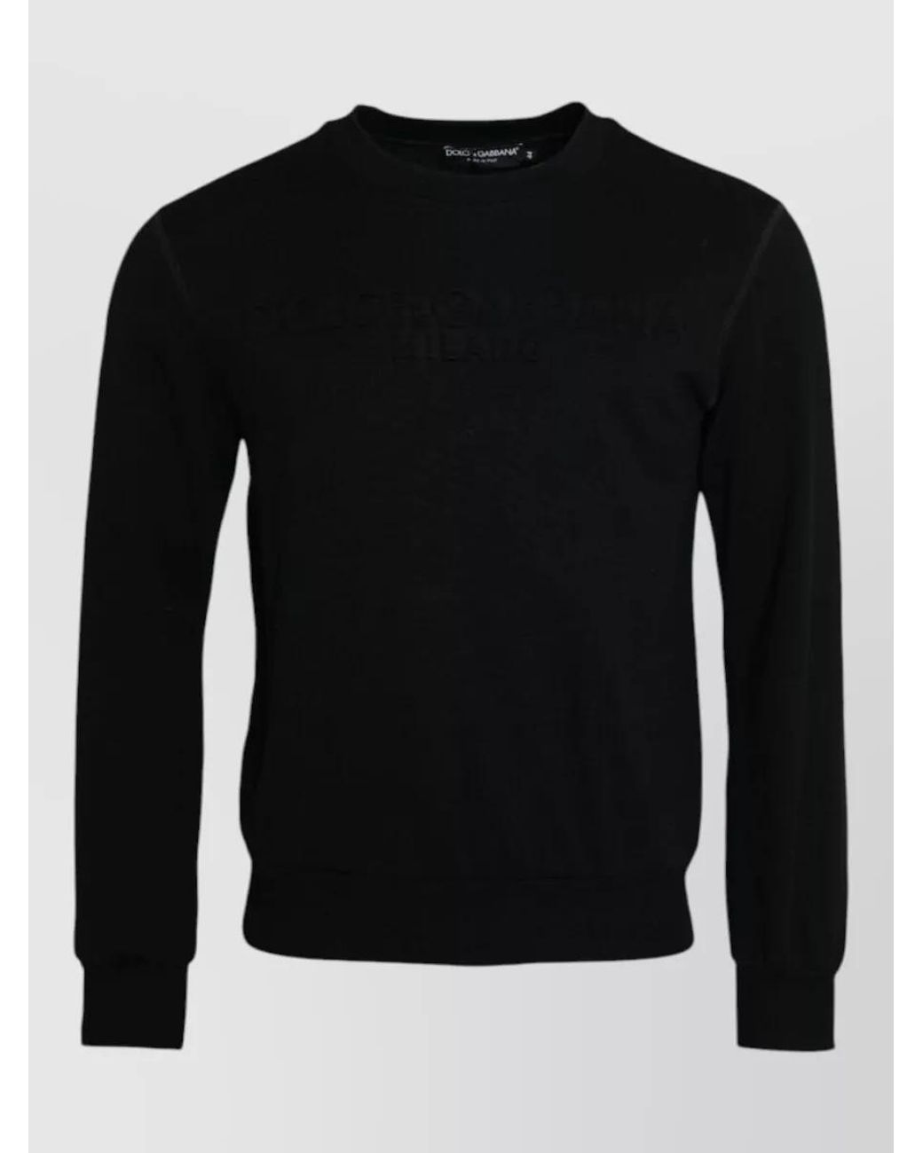 Dolce & Gabbana Black Cotton Long-Sleeve Sweatshirt for men