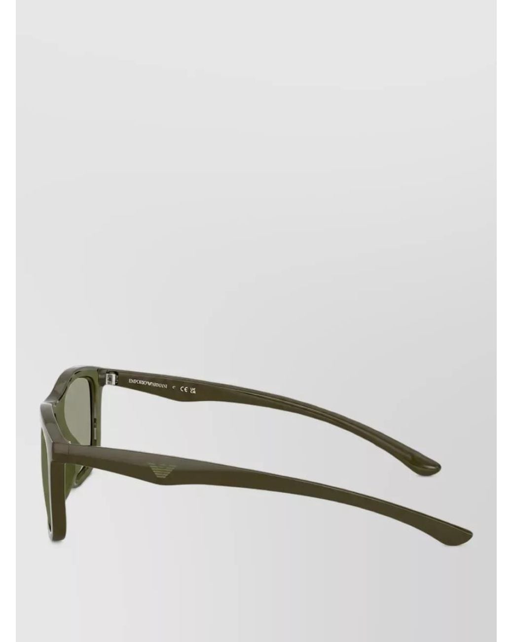 Emporio Armani Green Rectangle Sunglasses