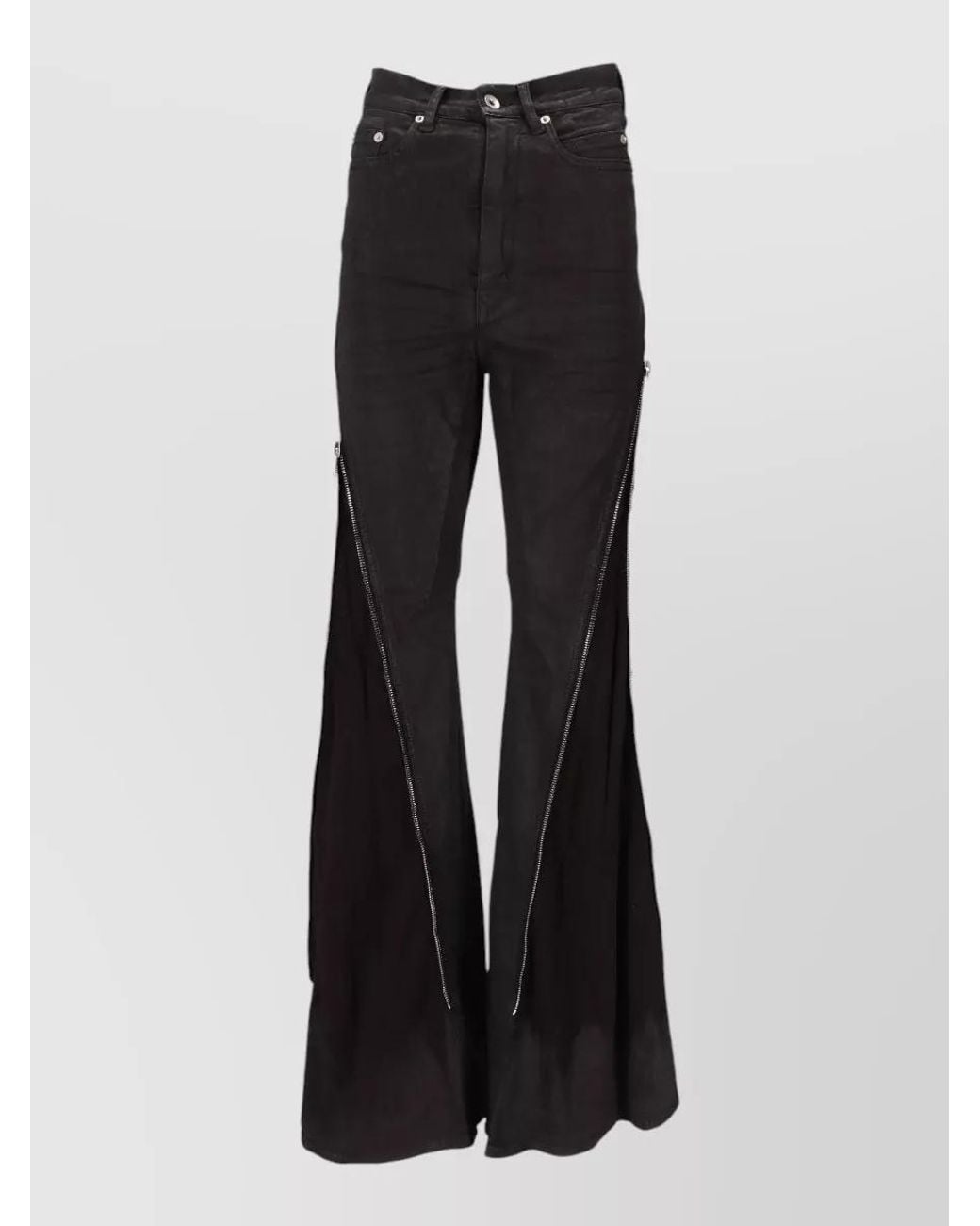 Rick Owens Black Flared Trousers