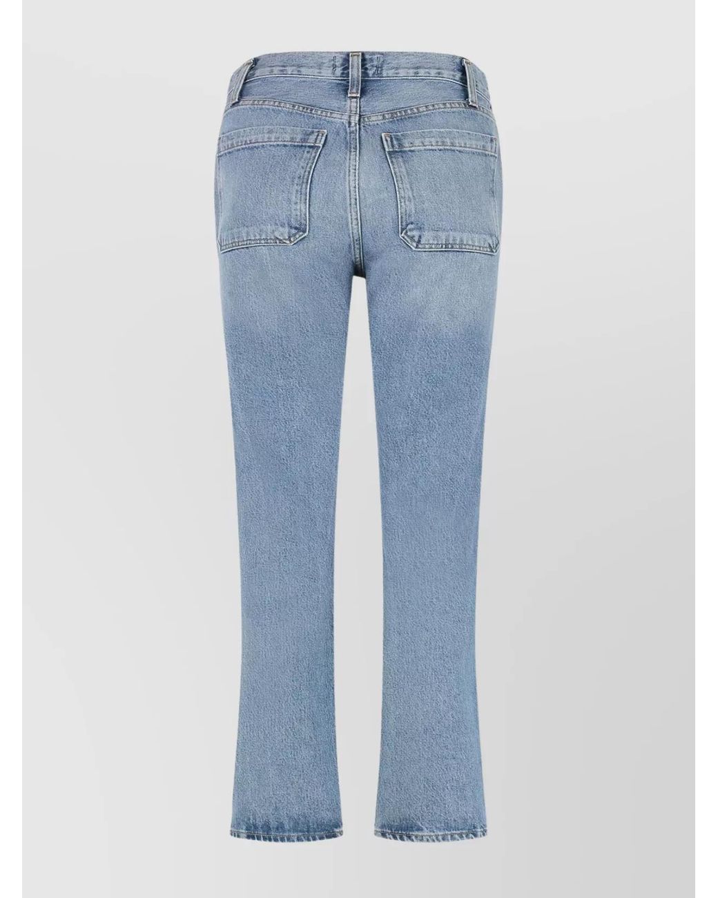 Agolde Blue Denim High-Rise Straight-Leg Jeans