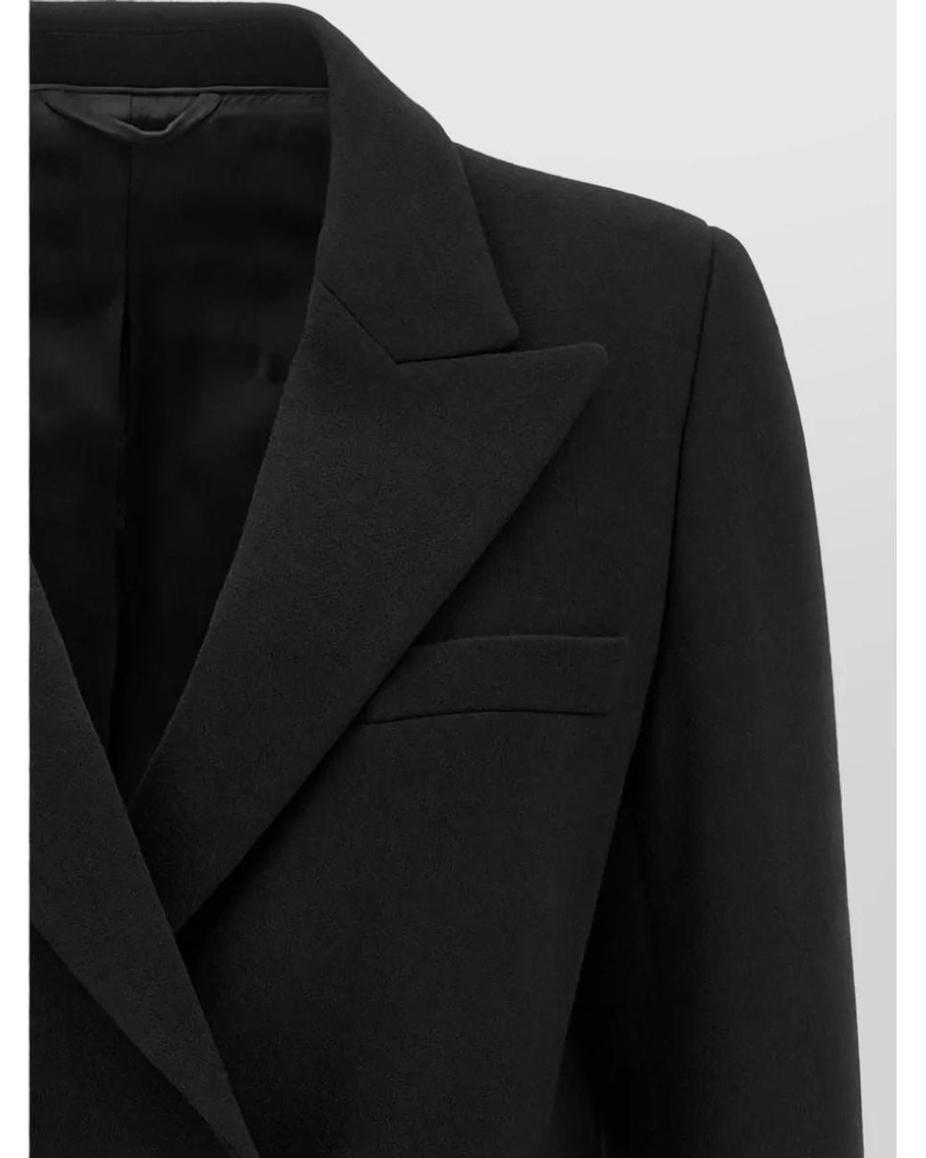 Blazé Milano Black Virgin Wool Double-Breasted Blazer