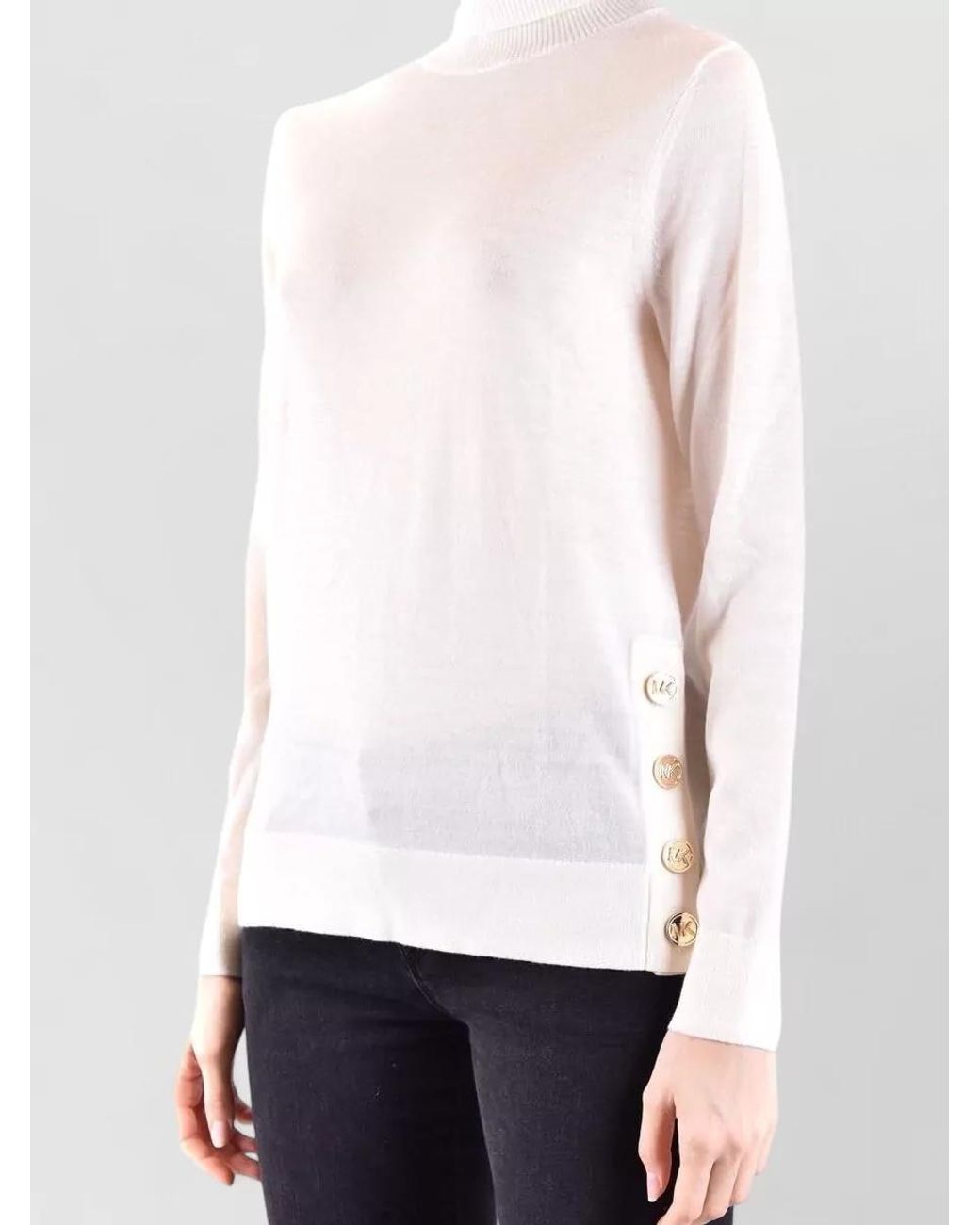 Michael Kors White Wool Sweatshirt