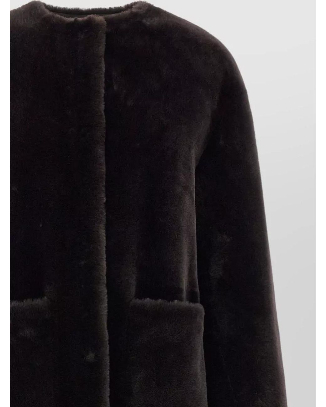 Blancha Black Shearling Long Coat