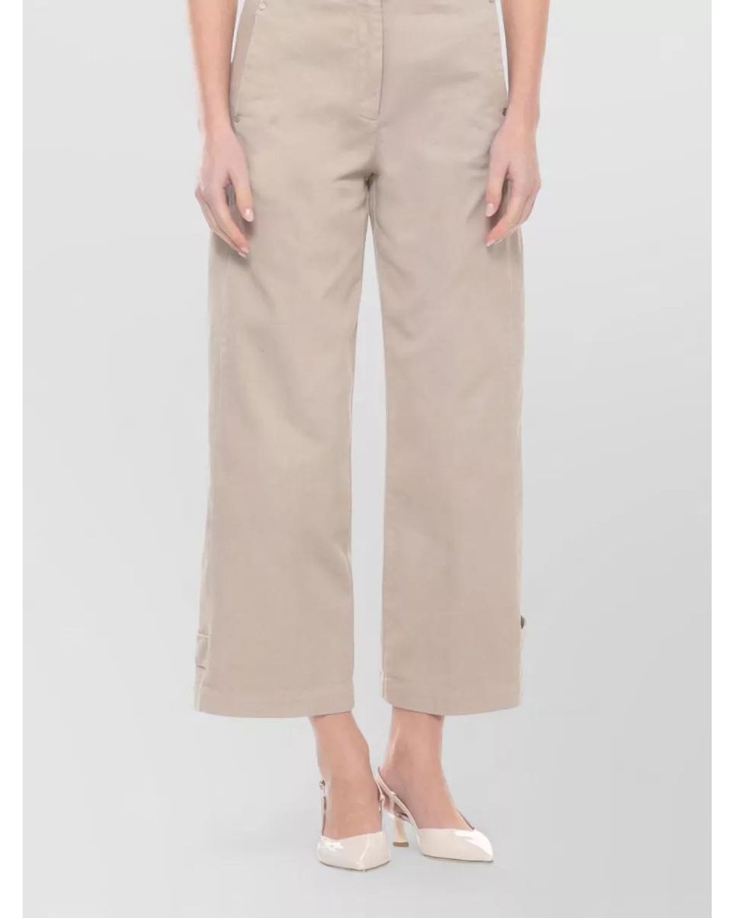 Panicale White Cotton Straight-Leg Trousers