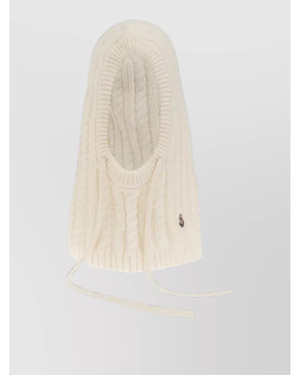 Moncler White Cable-Knit Ribbed Alpaca-Blend Balaclava