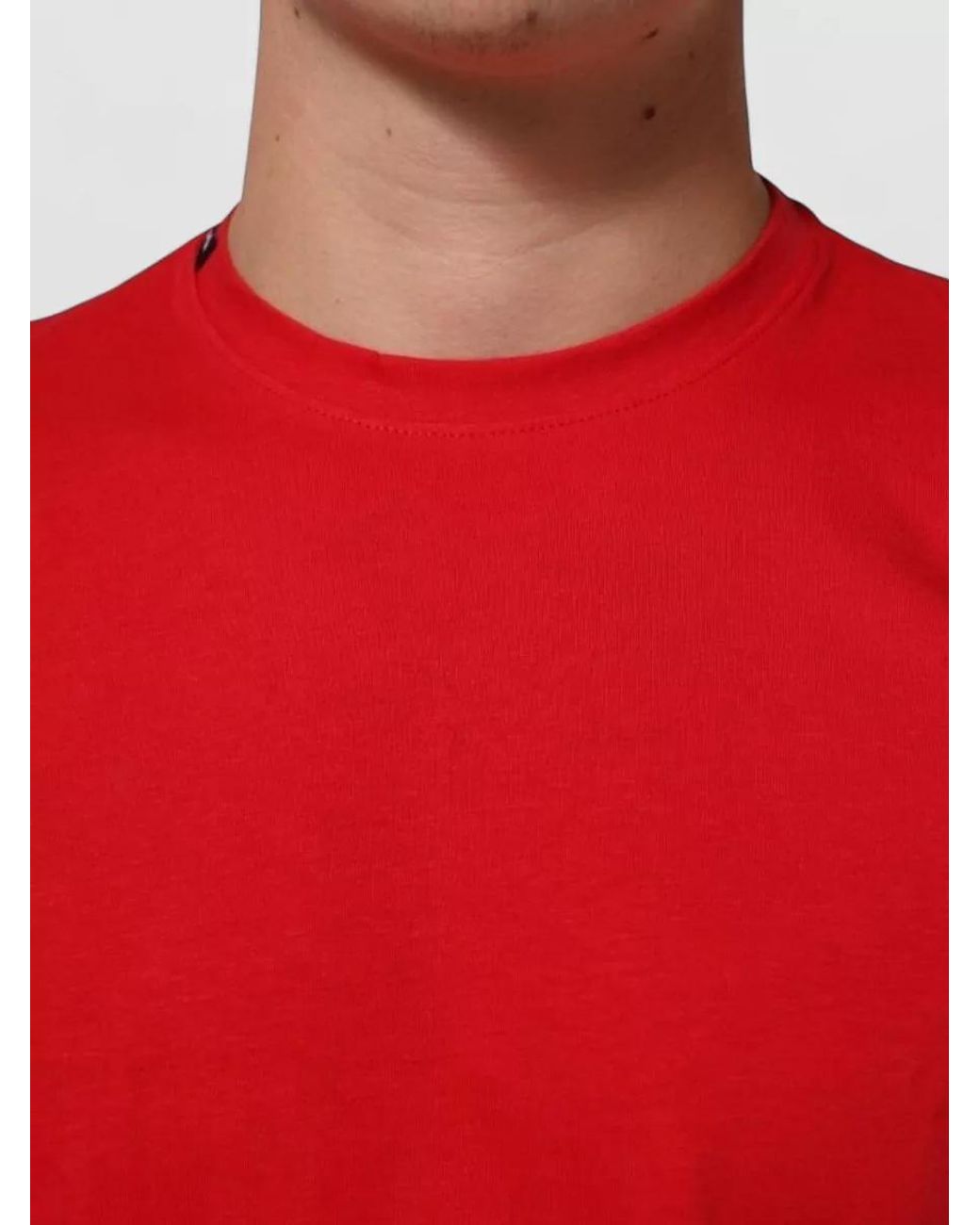 Dolce & Gabbana Red Cotton Crew Neck Short Sleeve T-Shirt for men