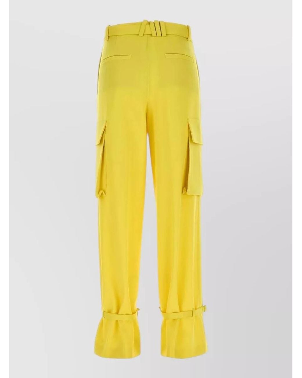 The Attico Yellow Wool Cargo Pants
