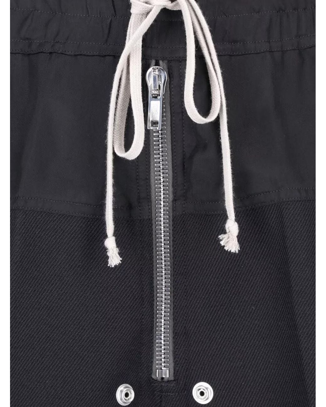 Rick Owens Blue Wool Straight-Leg Cargo Shorts for men