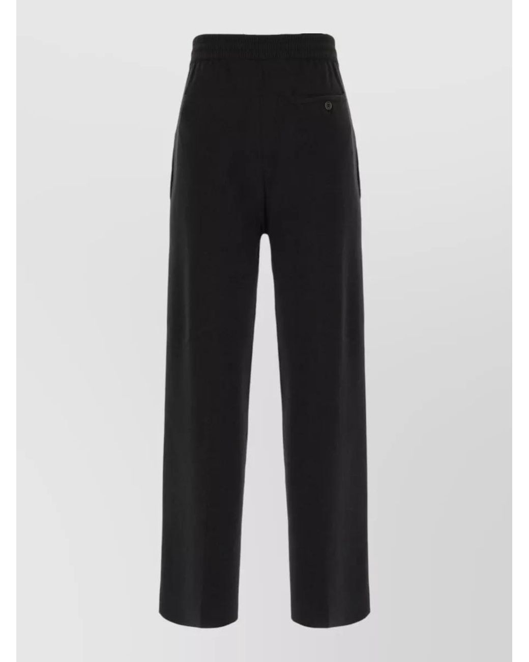 Lanvin Black Cashmere Straight-Leg Trousers