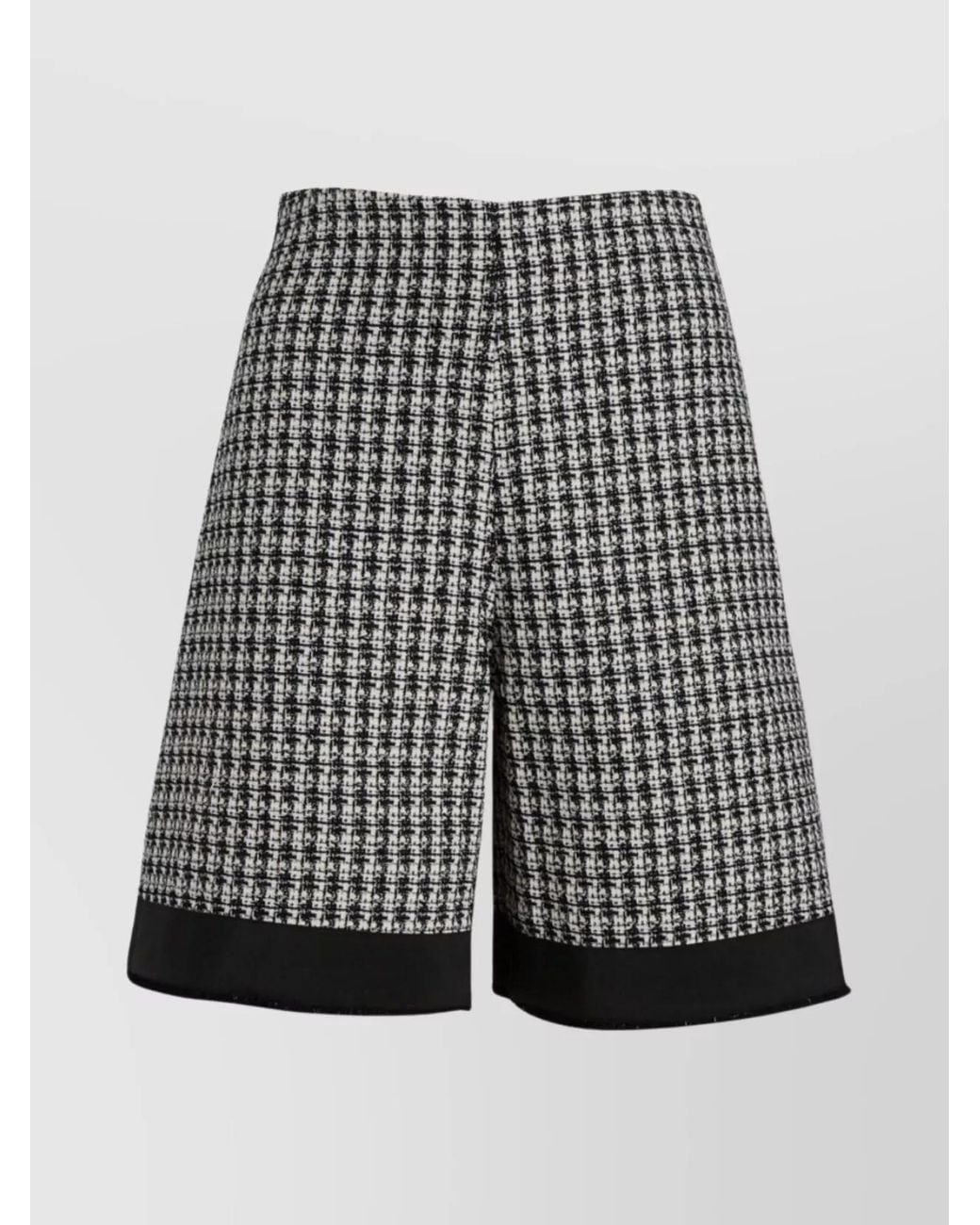 Moncler Gray Tweed Flared Tailored Shorts