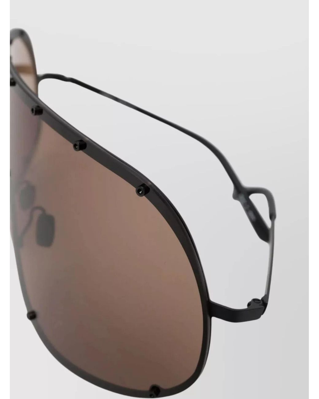 Rick Owens Natural Oversized Shield Sunglasses for men