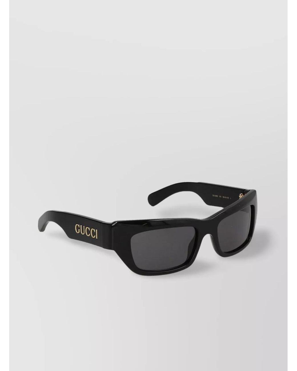 Gucci Black Acetate Rectangular Sunglasses