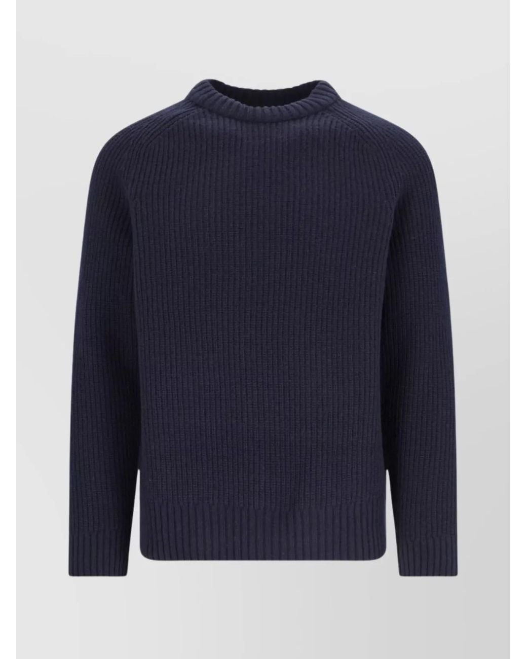 Closed Blue Wool Crewneck Jumper for men