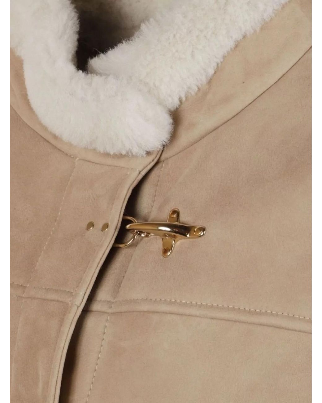 Fay Natural Shearling Panelled Cape for men