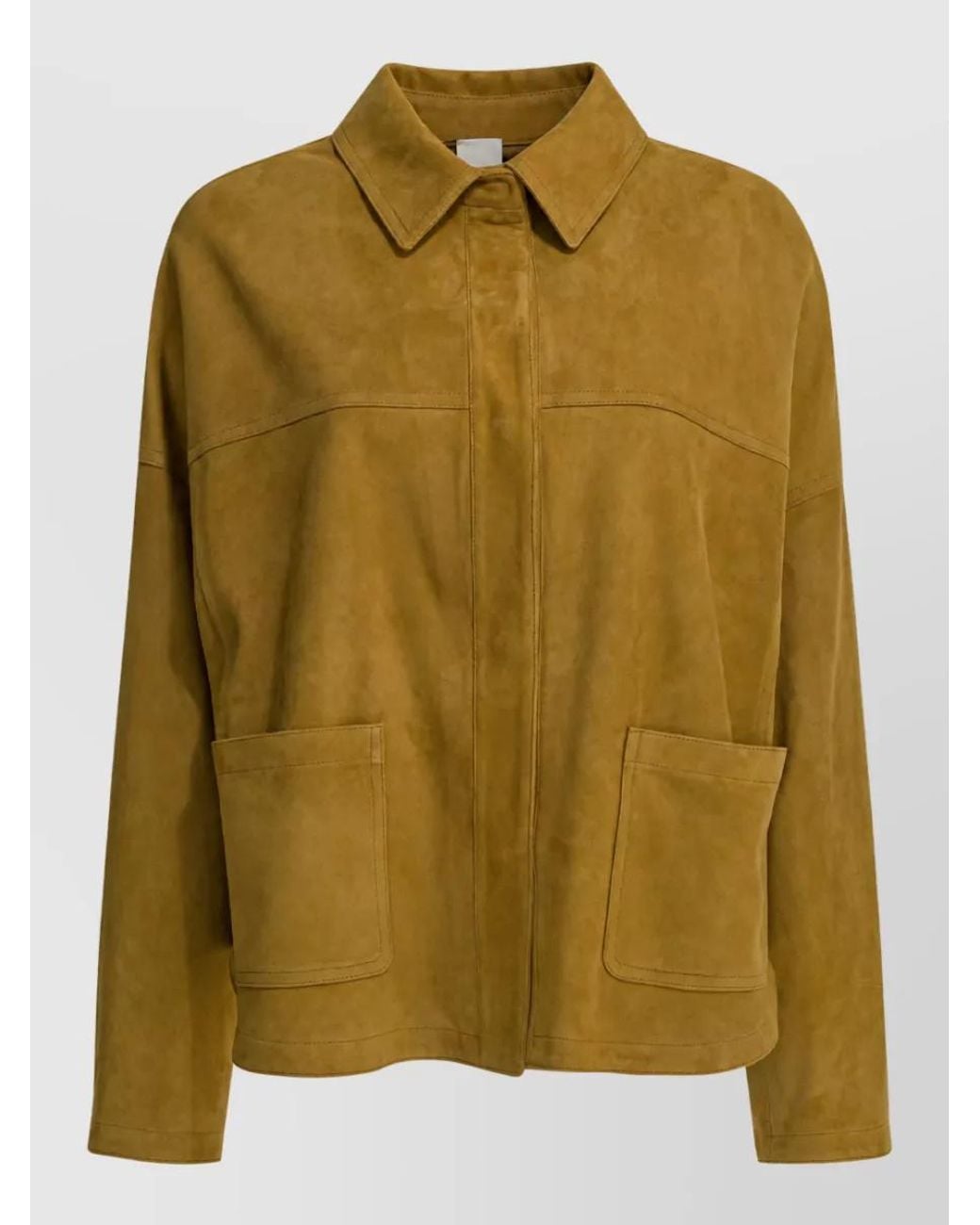 FURLING BY GIANI Green Suede Single Breasted Coat