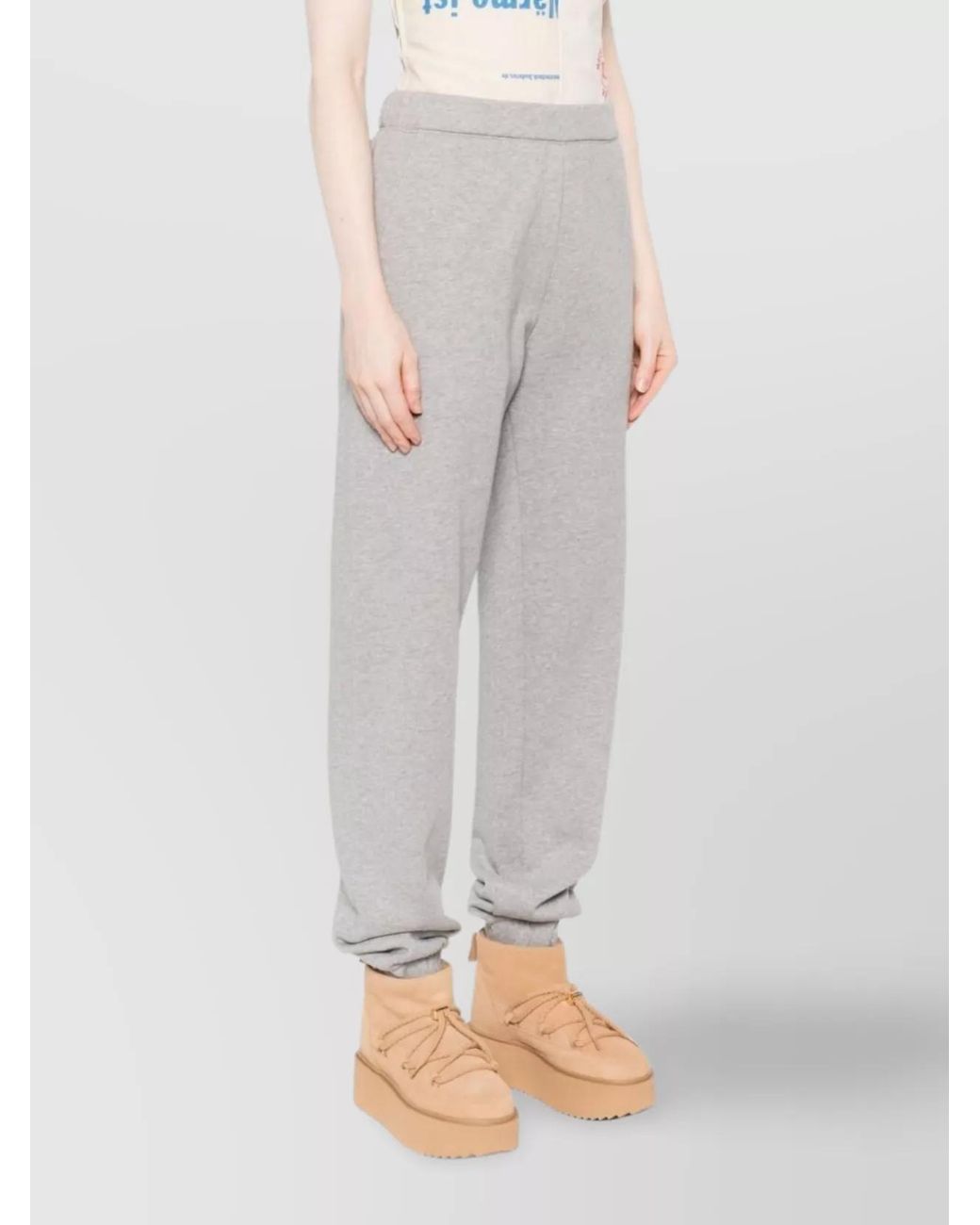 The Attico White Cotton Cuffed Track Pants
