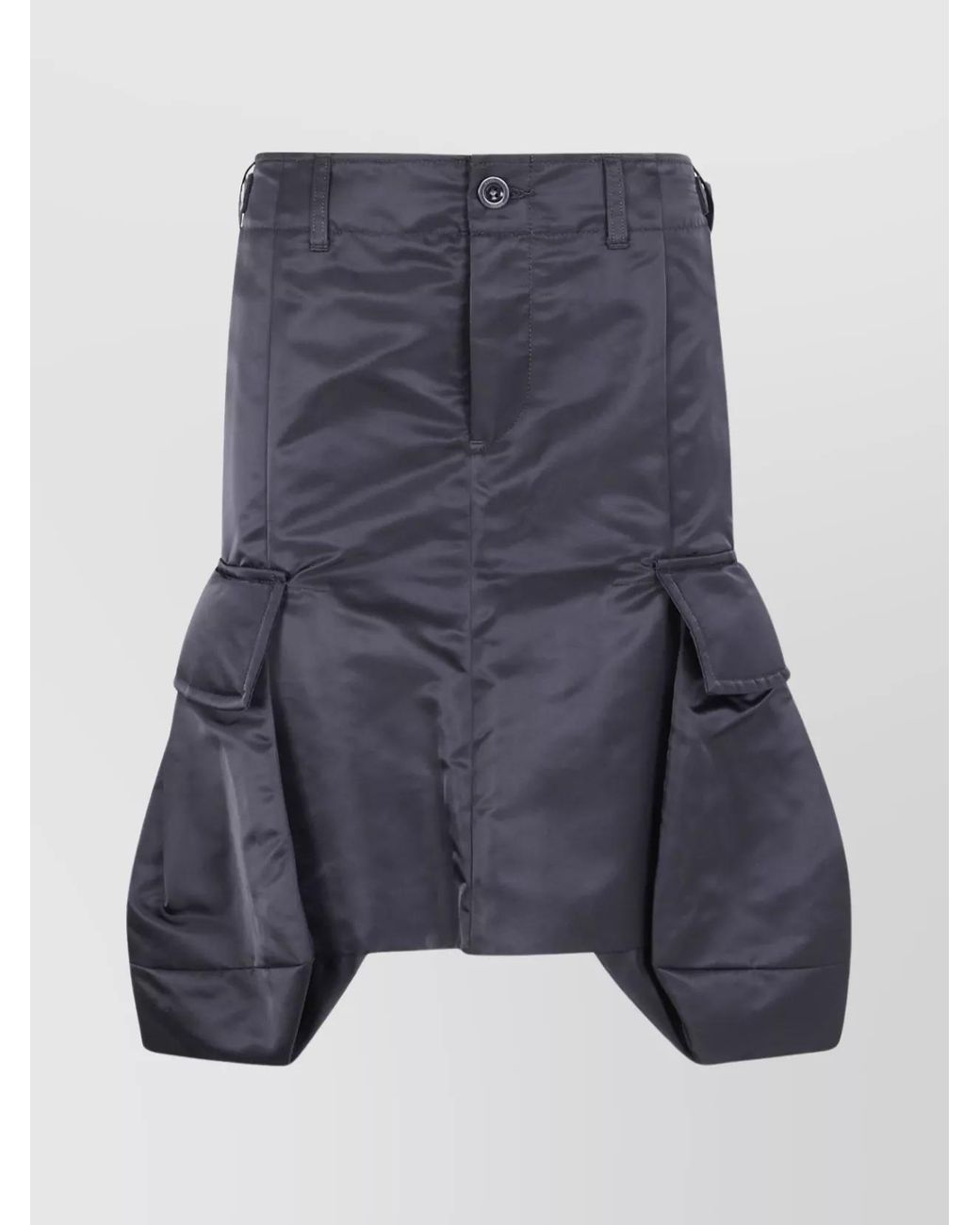 Sacai Blue Nylon Pleated Skirt