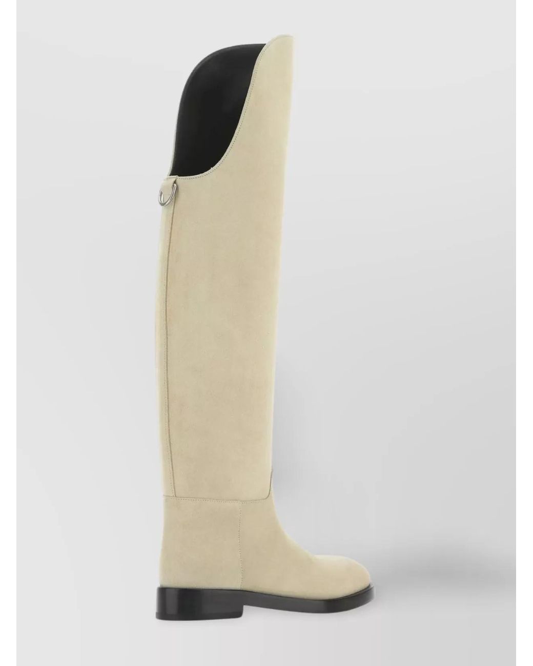 DURAZZI MILANO White Suede Over-The-Knee Boots
