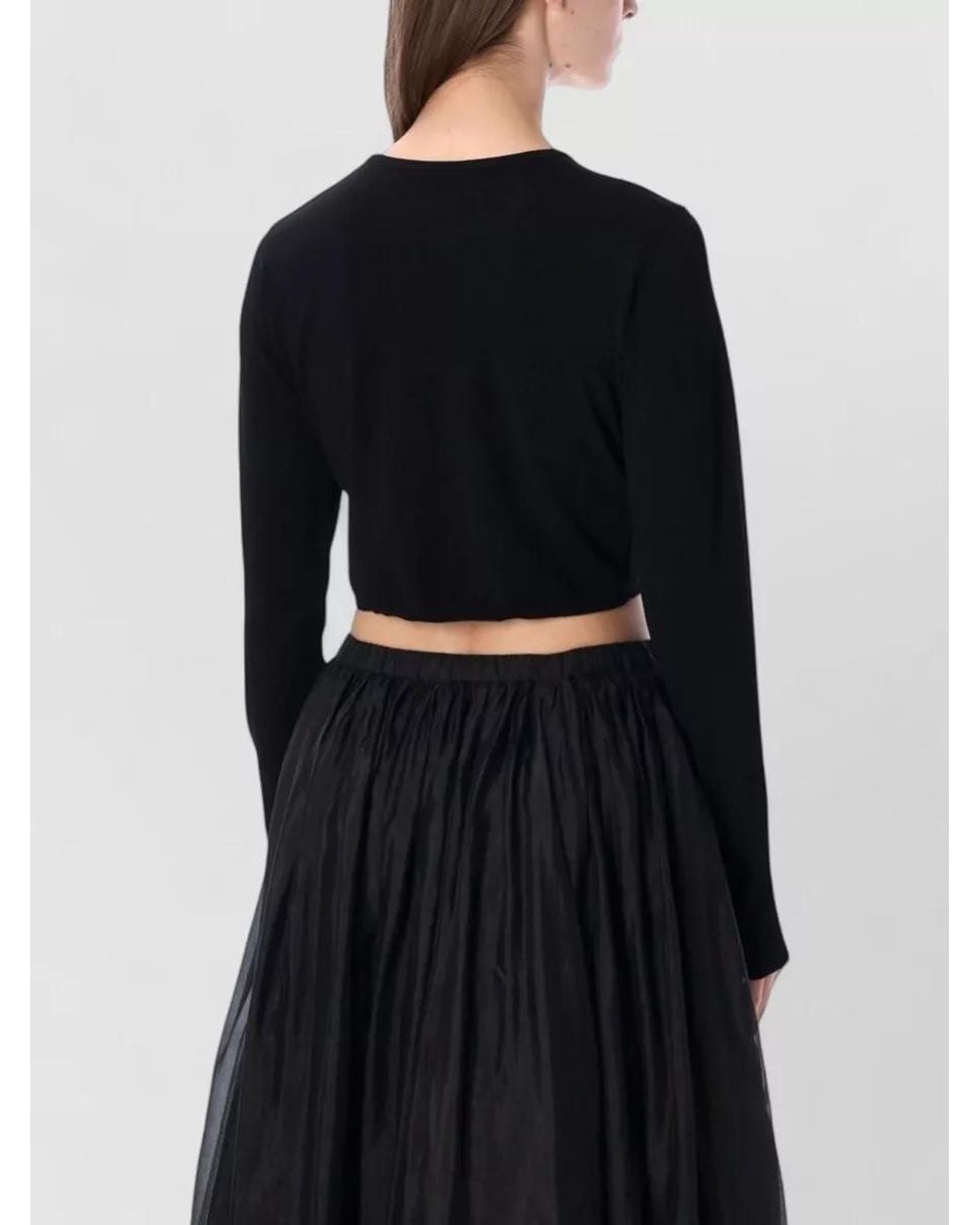 THE GARMENT Black Knotted Long-Sleeve Knit Top