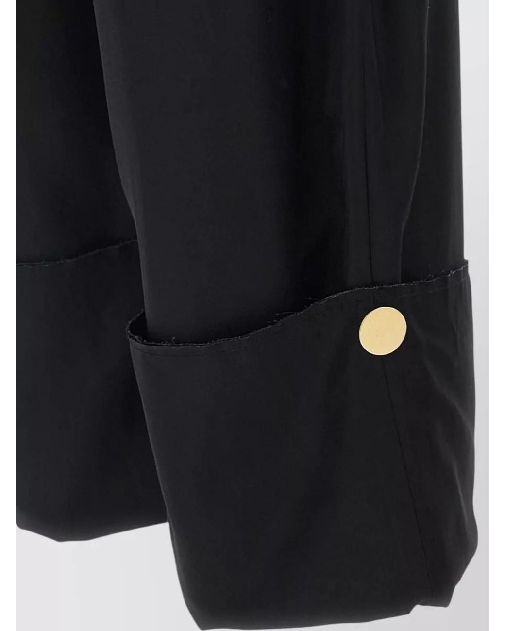 DARKPARK Black Pleated Wide-Leg Tailored Trousers