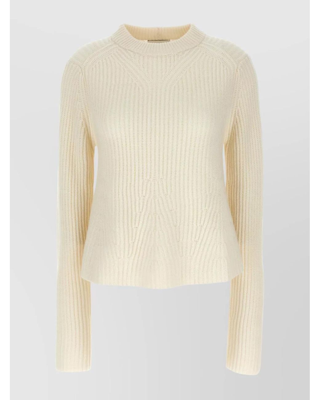 Loulou de Saison Natural 'Cosmo' Crew Neck Ribbed Knit Sweater