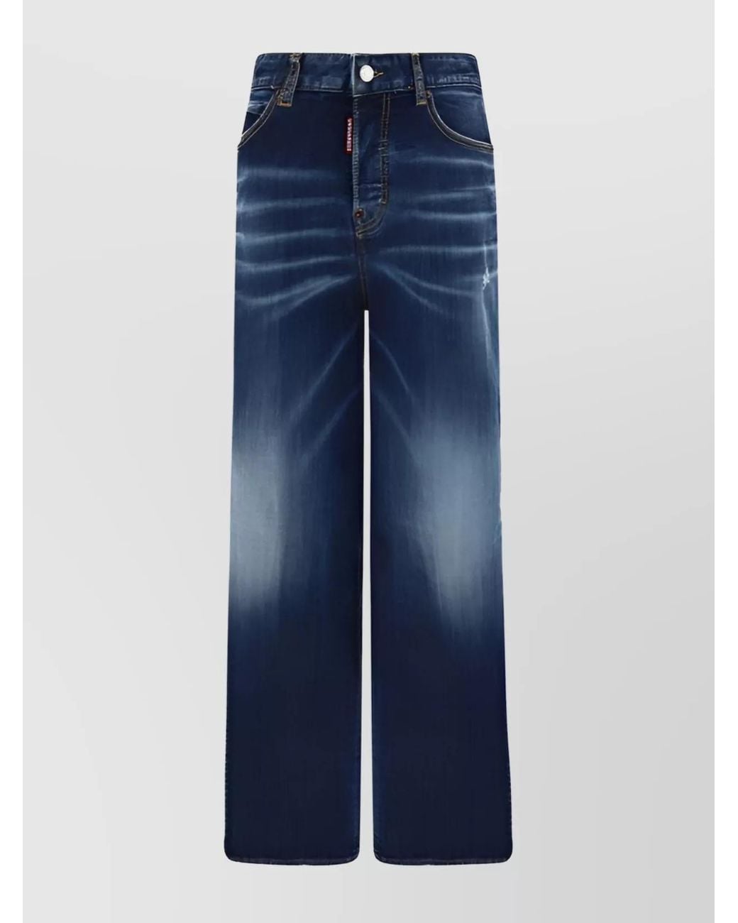DSquared² Blue Denim Wide-Leg Jeans