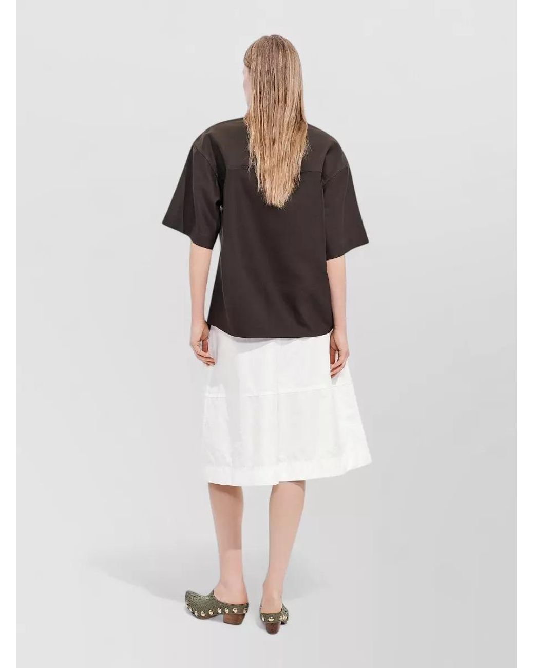 Bottega Veneta White Cotton Wide-Leg Culottes