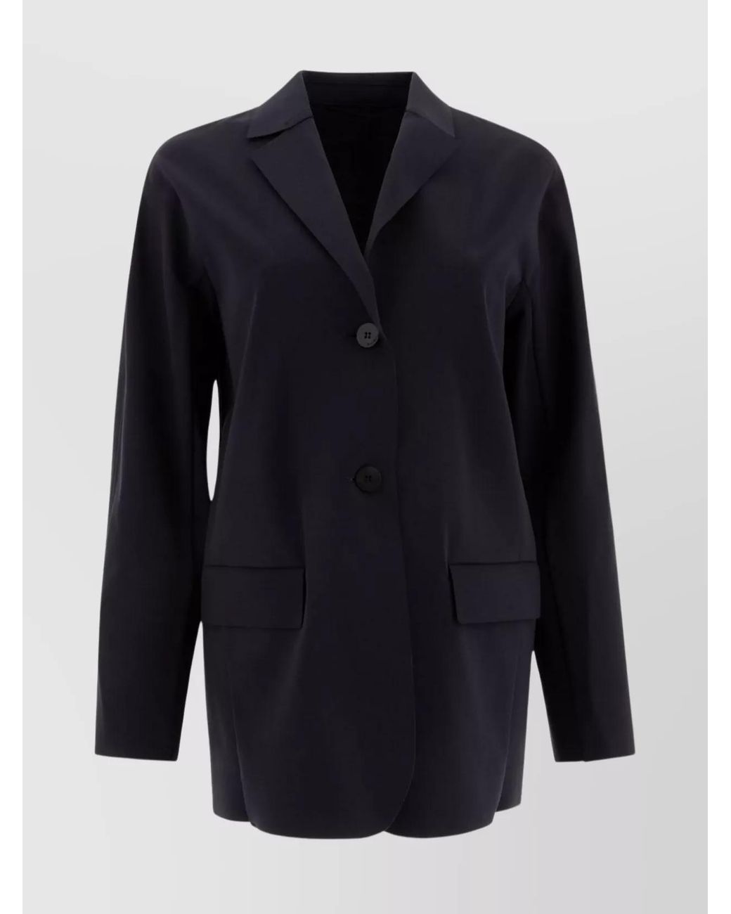 Max Mara Blue Single-Breasted Jersey Blazer
