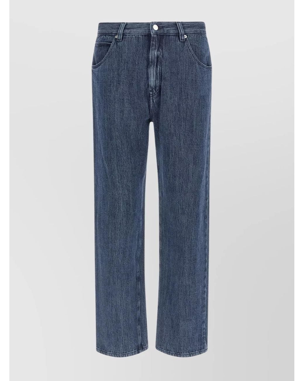NAMACHEKO Blue Denim Regular-Fit Straight-Leg Jeans for men
