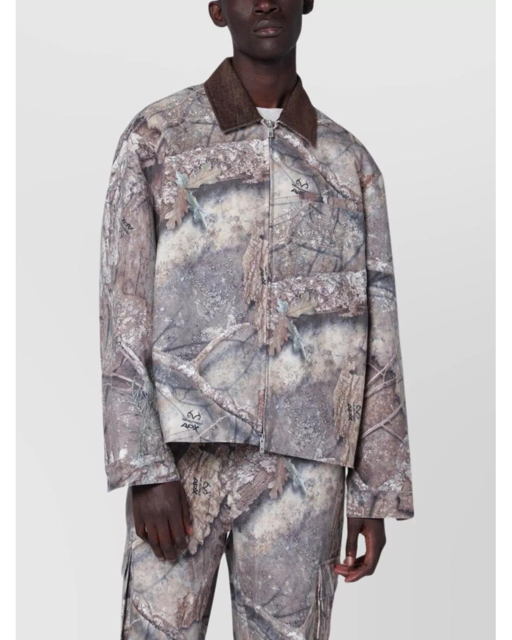 Represent Gray Printed Single Breasted Jacket for men