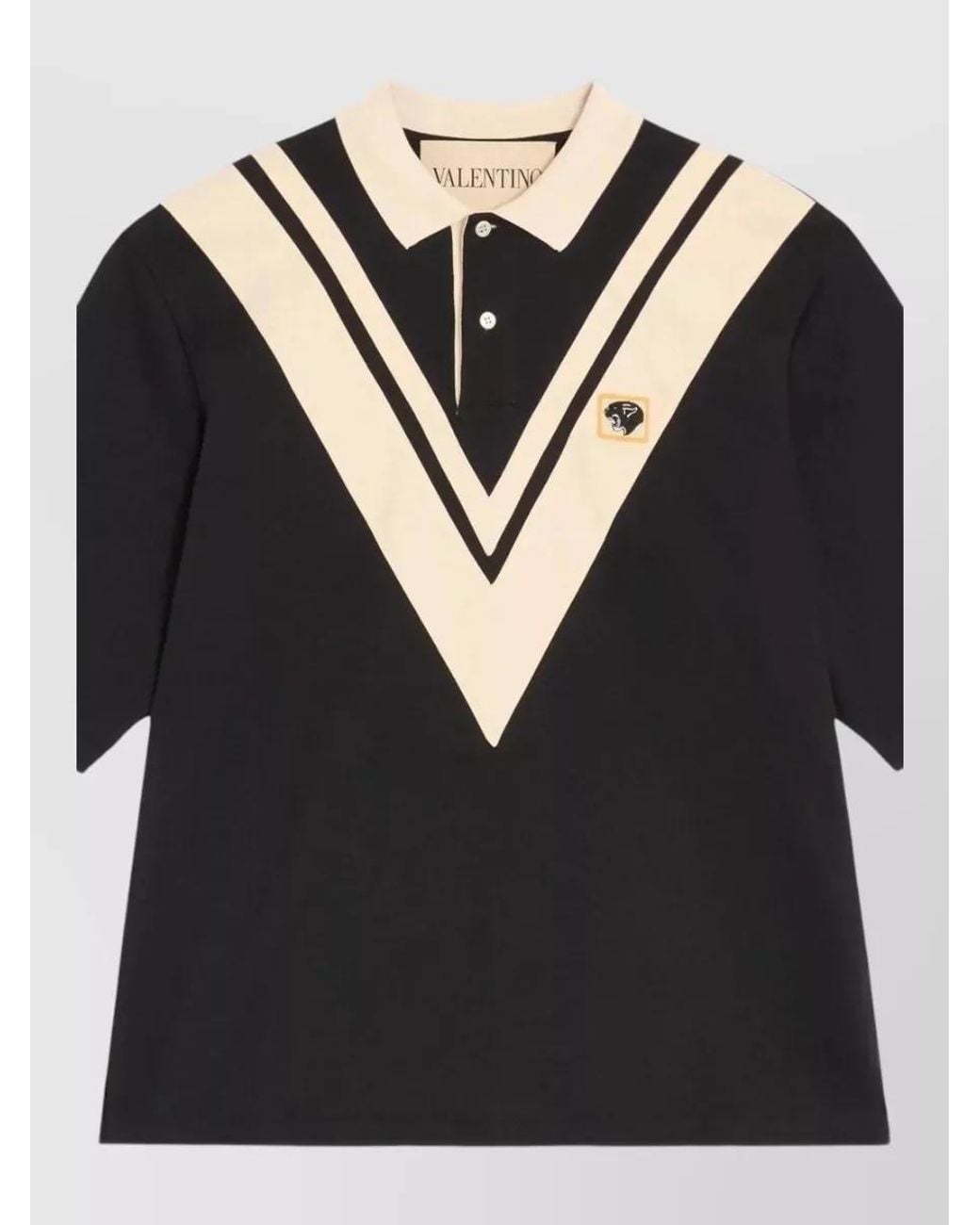 Valentino Black Cotton Polo Shirt for men