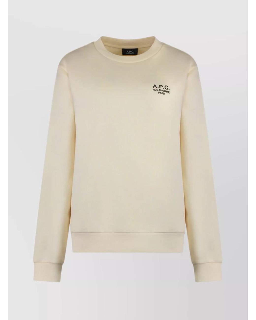 A.P.C. Natural Cotton Logo Sweatshirt