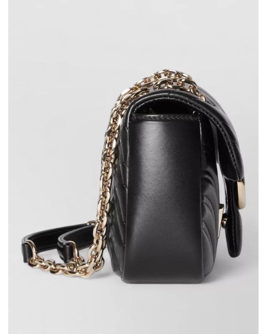 Gucci Black Gg Marmont Small Leather Shoulder Bag