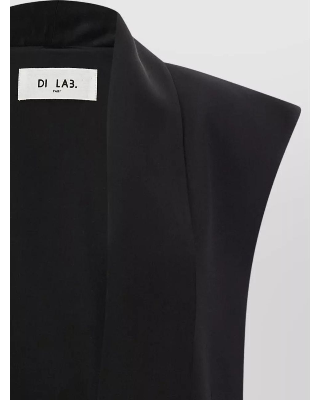 DI.LA3 PARI' Black Viscose Tuxedo Vest