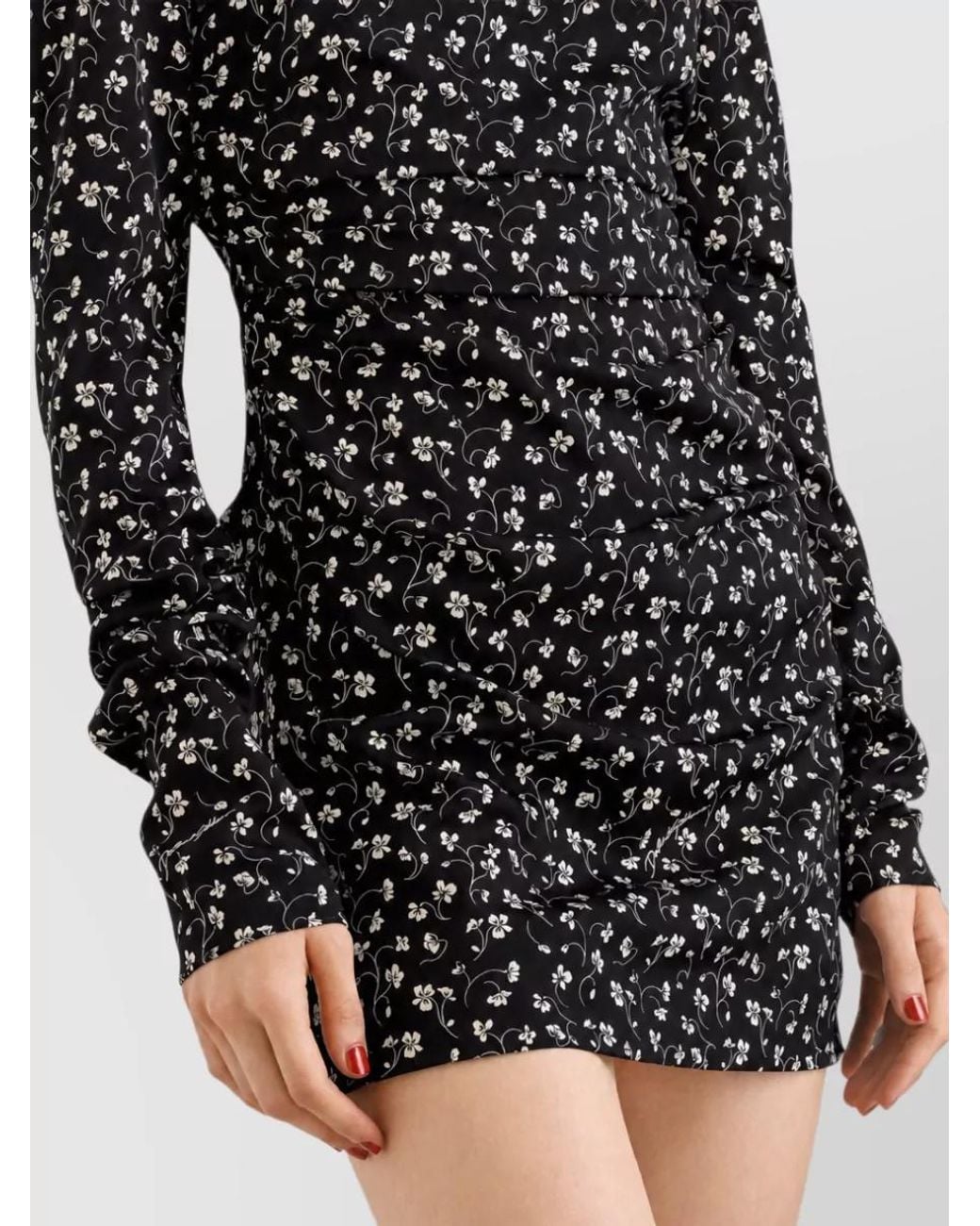 Dolce & Gabbana Black Printed Silk Mini Dress