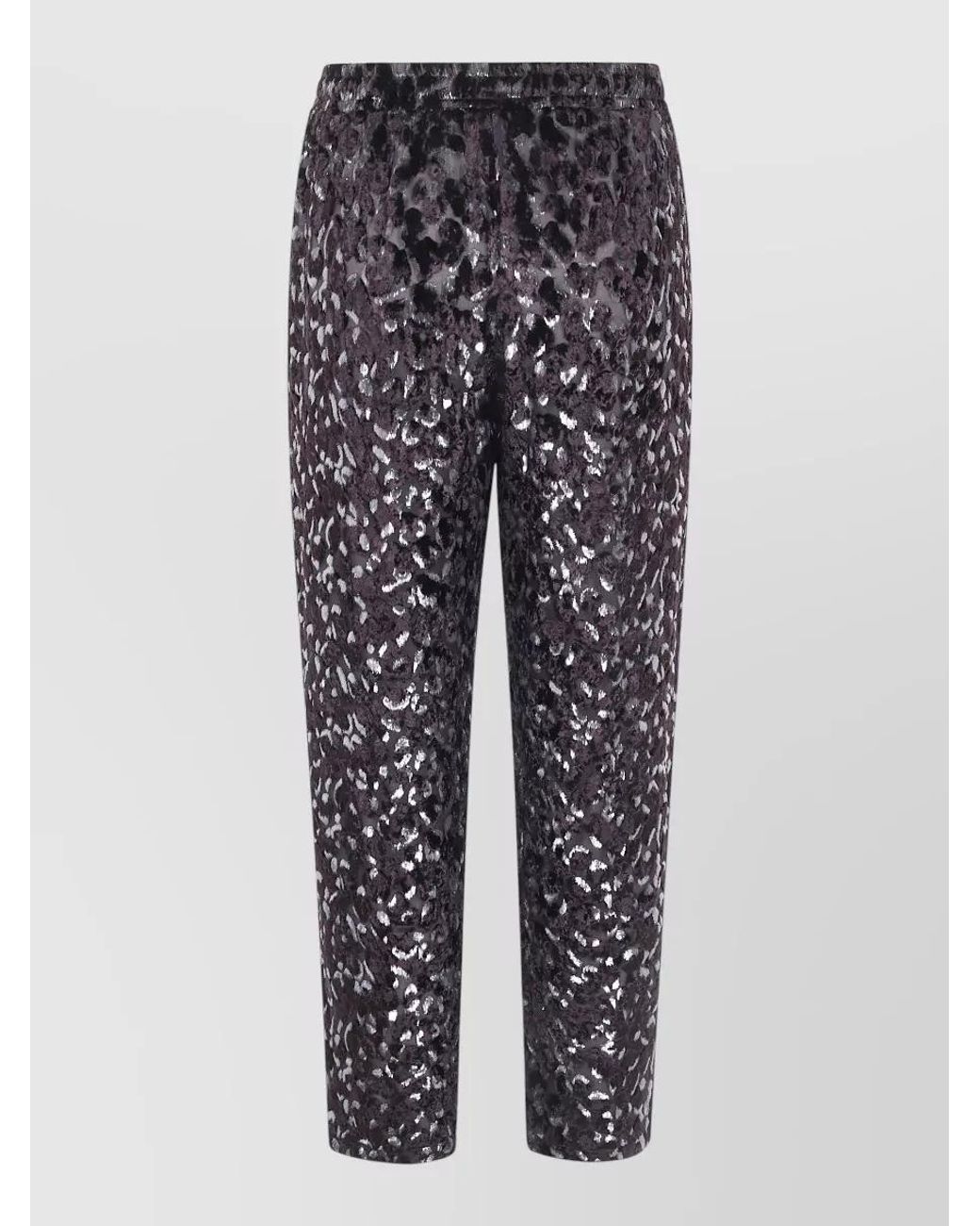 Pierre Louis Mascia Gray Silk Cropped Trousers