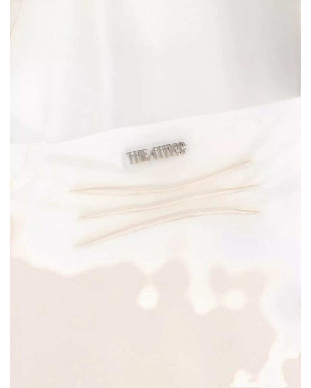 The Attico Natural Viscose Midi Wrap Skirt