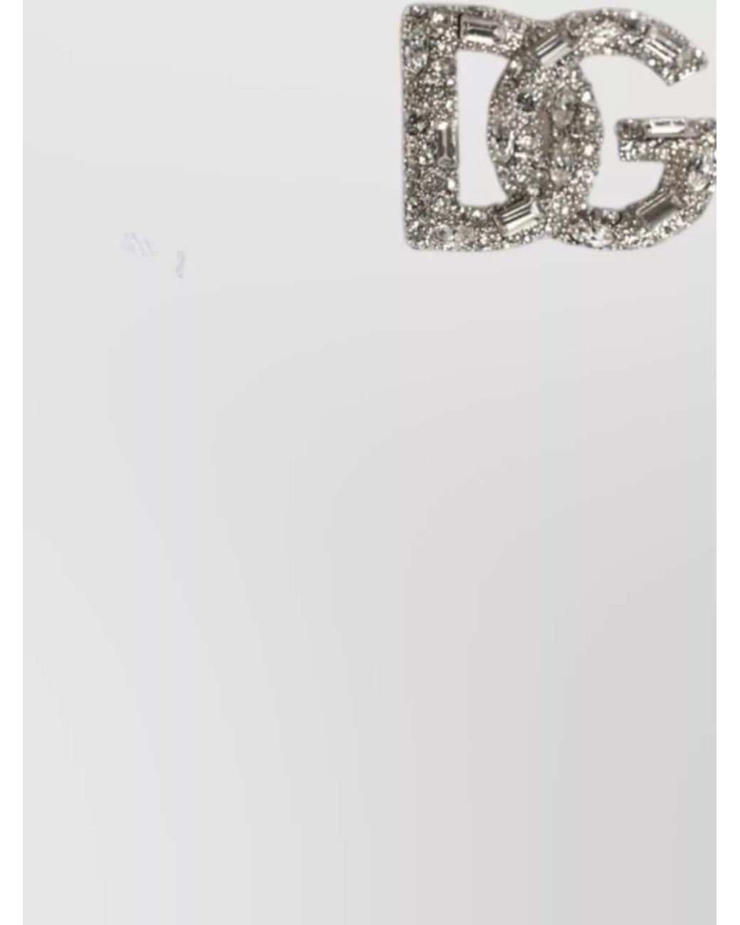 Dolce & Gabbana White Embroidered Crystal Headband