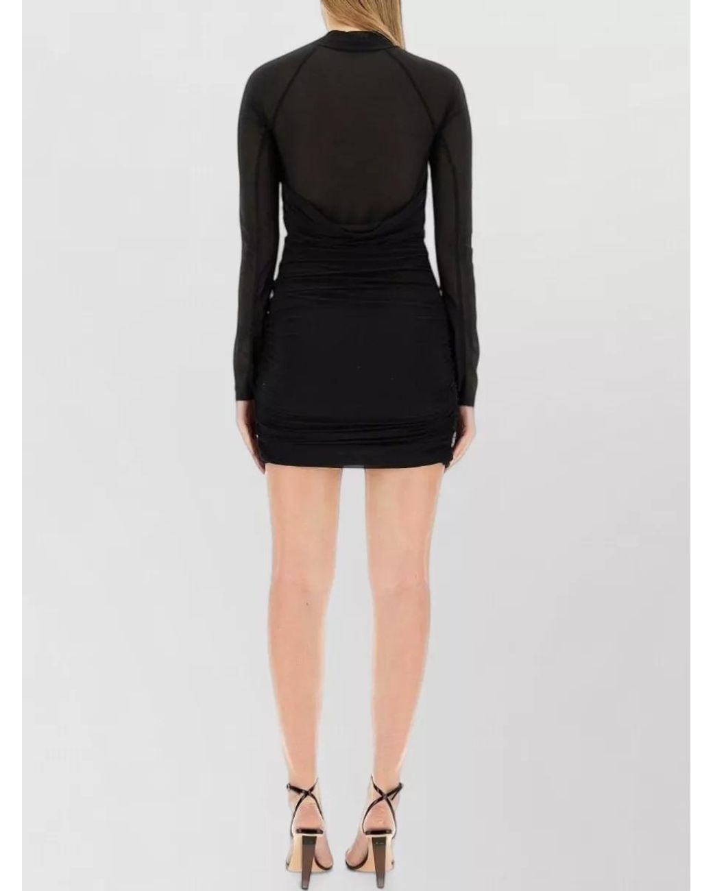 Helmut Lang Black Slim-Fit Mini Dress