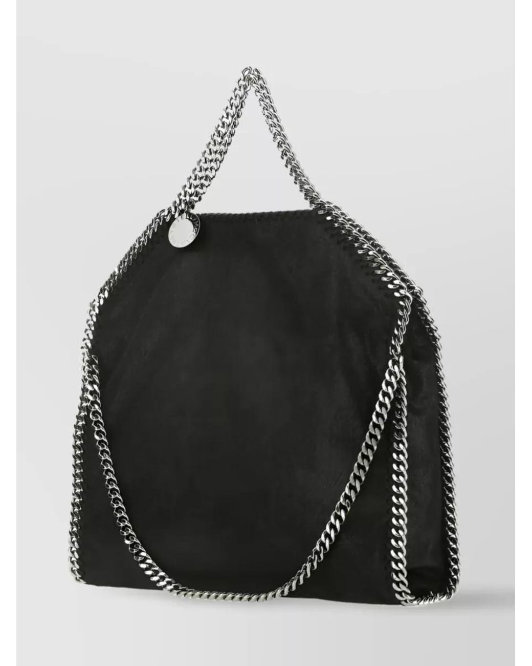 Stella McCartney Black Falabella Fold Over Tote Bag