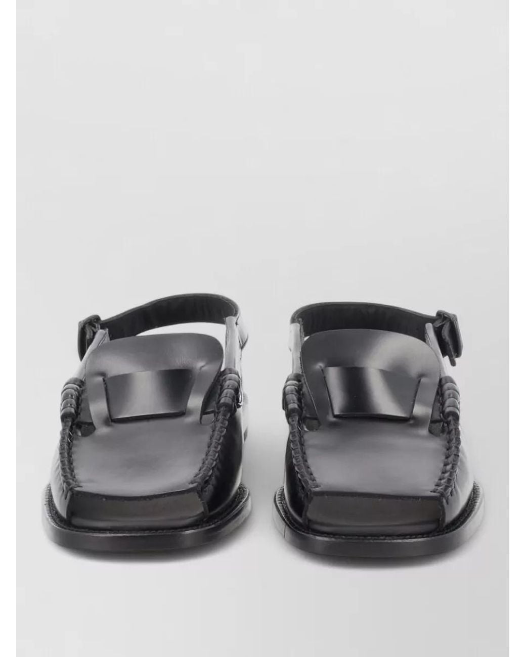 Hereu Gray Leather Sandals