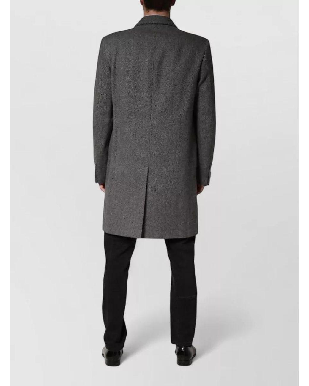 Dolce & Gabbana Gray Single Breasted Coat for men