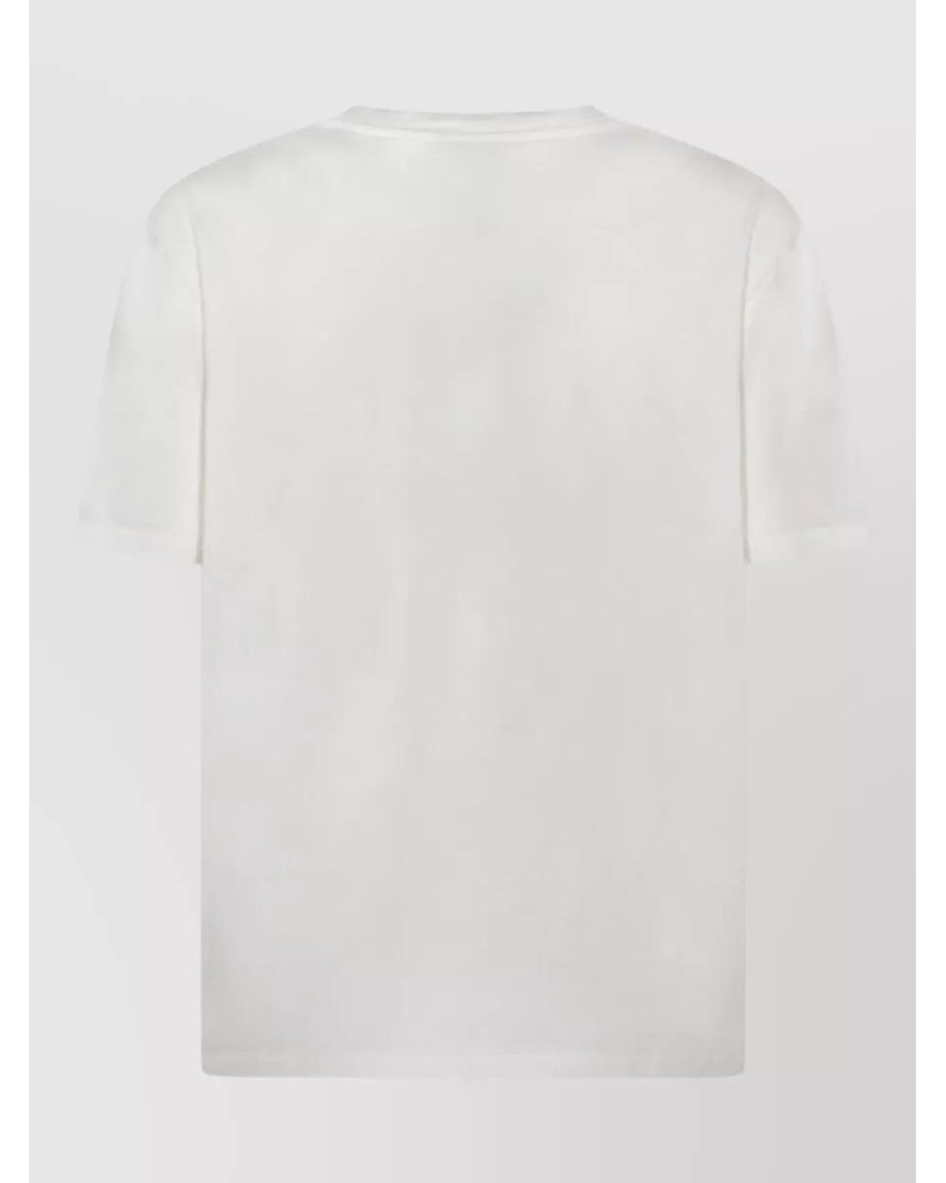 Etro White Cotton Embroidered Logo Short-Sleeve T-Shirt
