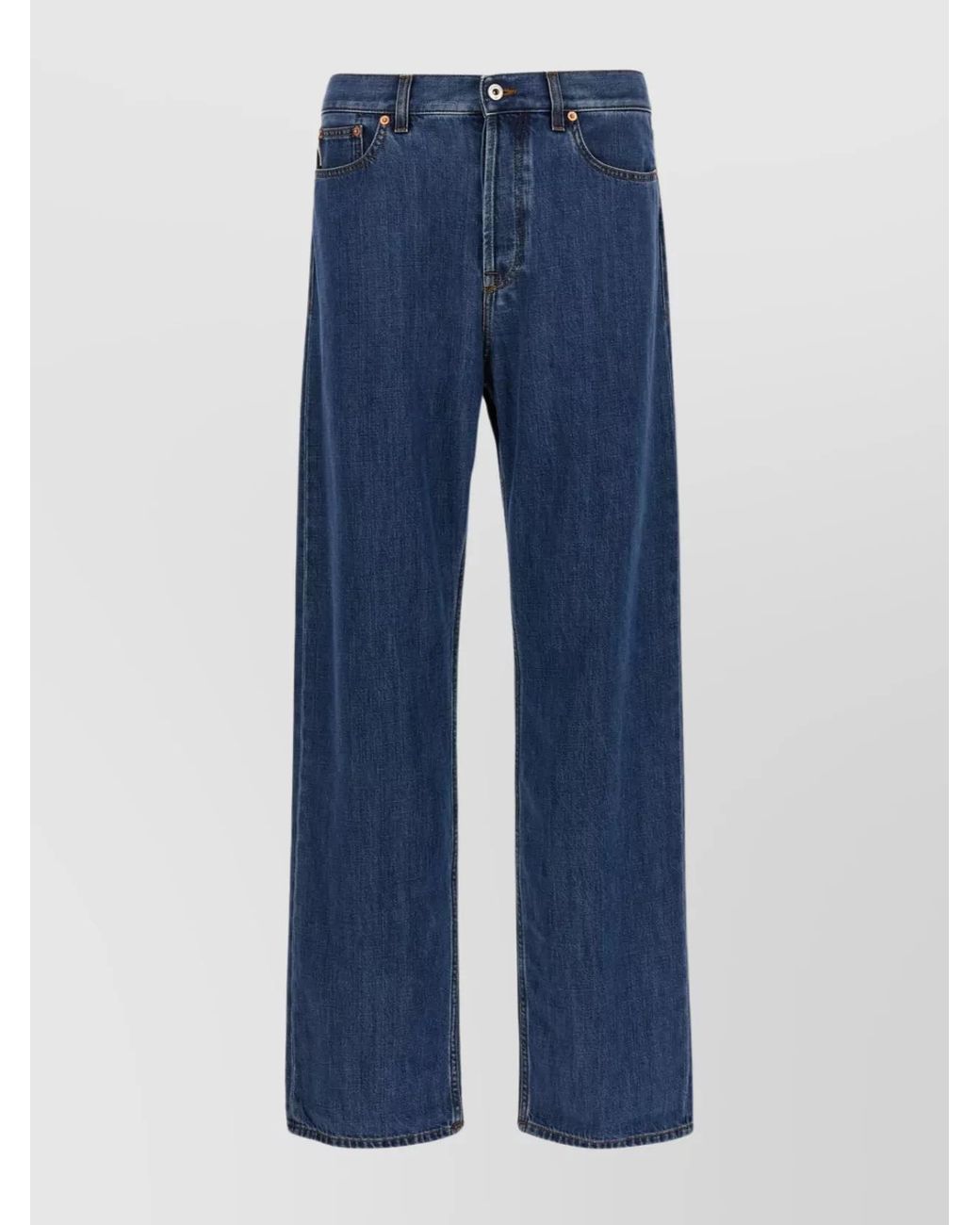 Valentino Garavani Blue Denim Baggy Straight-Leg Jeans for men