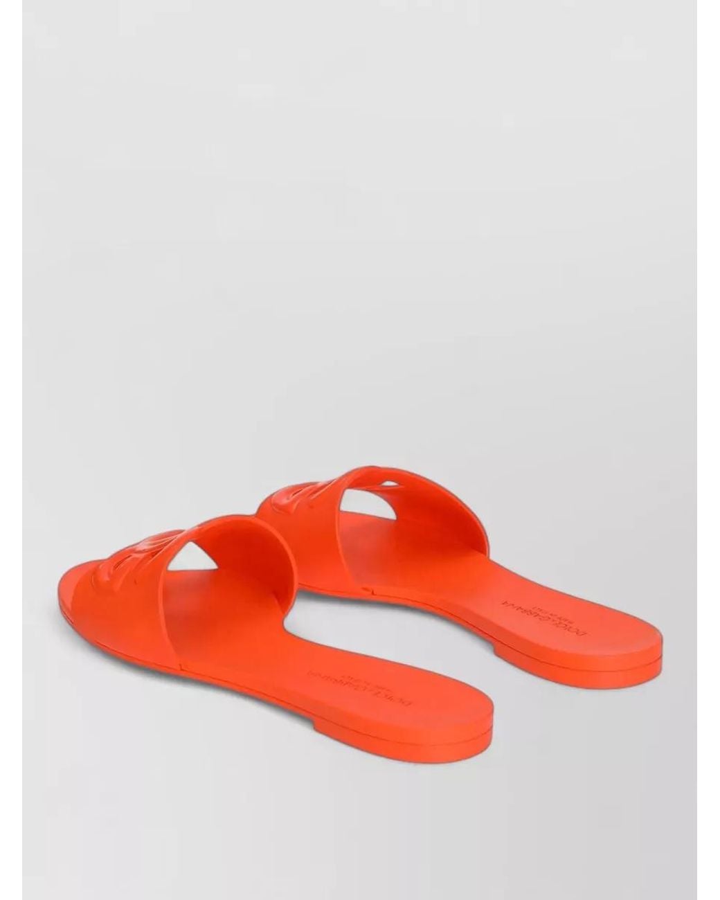 Dolce & Gabbana Red Rubber Logo Slides