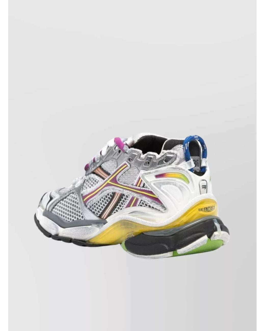 Balenciaga Gray Mesh Low-Top Sneakers