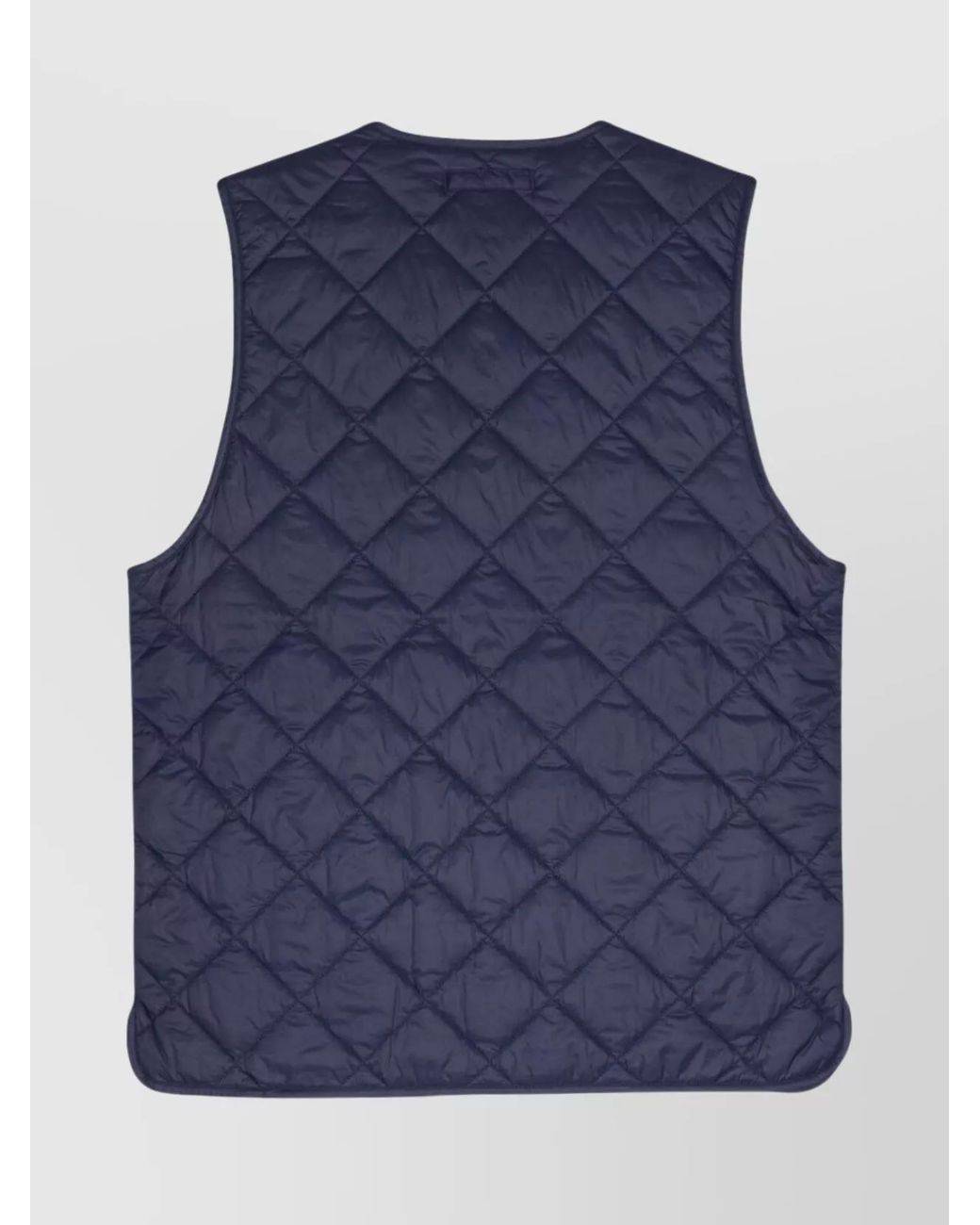 Baracuta Blue Quilted Sleeveless Vest for men