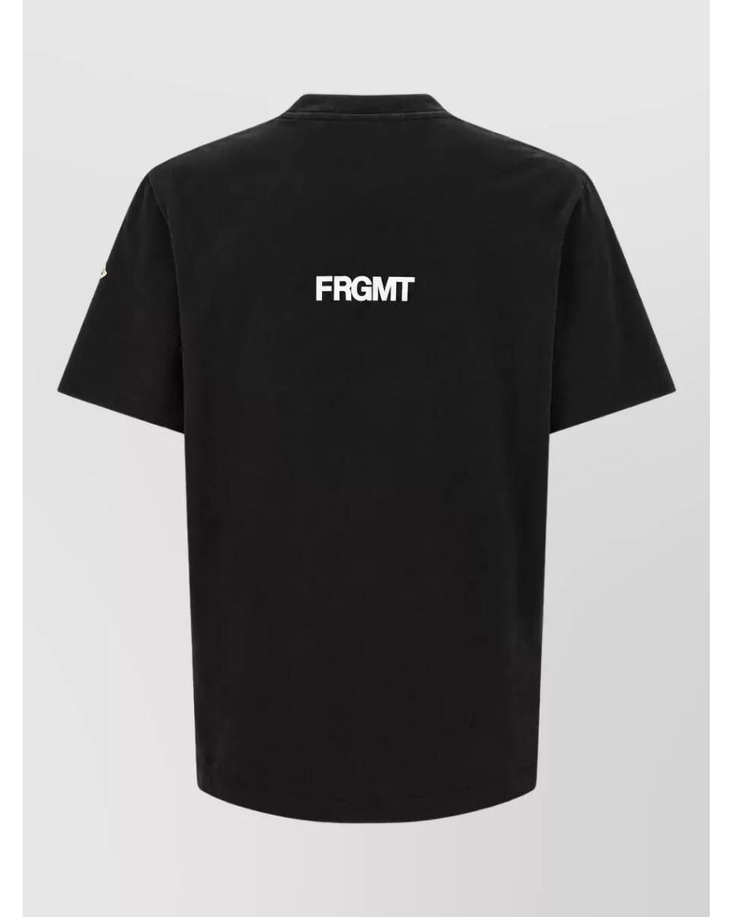 Moncler Genius Black Graphic Print Cotton T-Shirt for men