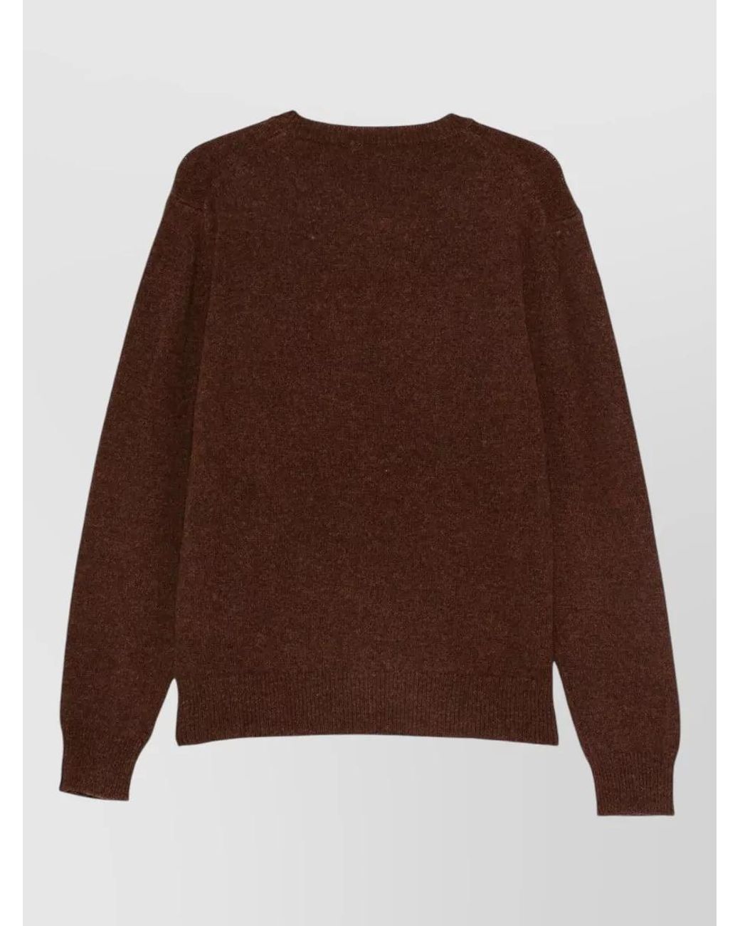 Baracuta Brown Virgin Wool Crew-Neck Jumper for men